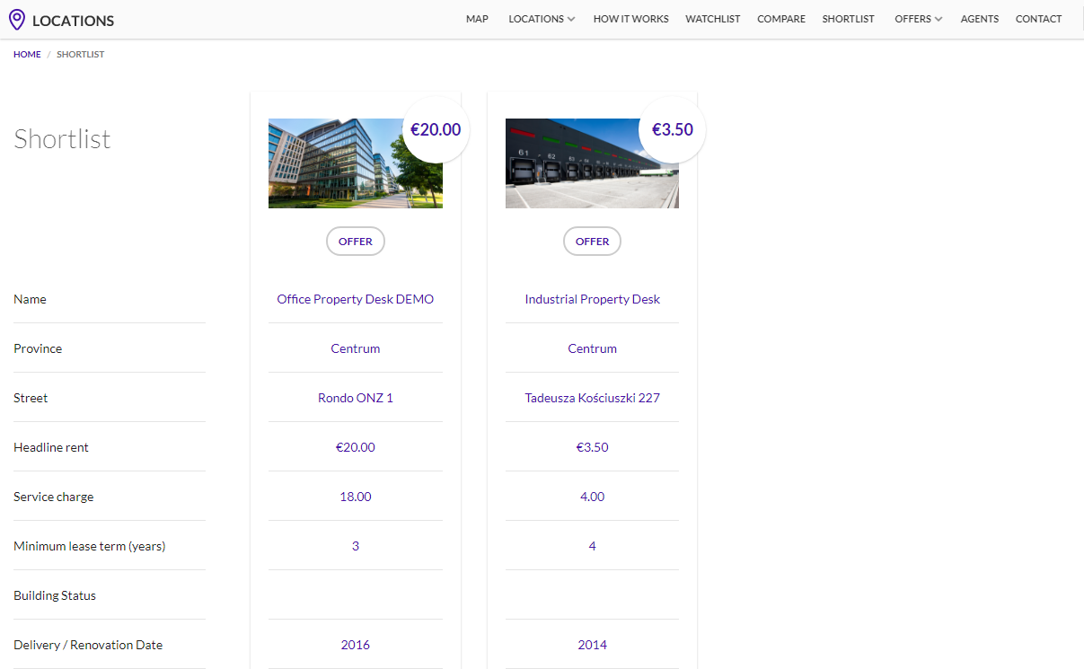  PropertyDesk Krótka Lista nieruchomości dla Agenta Nieruchomości
