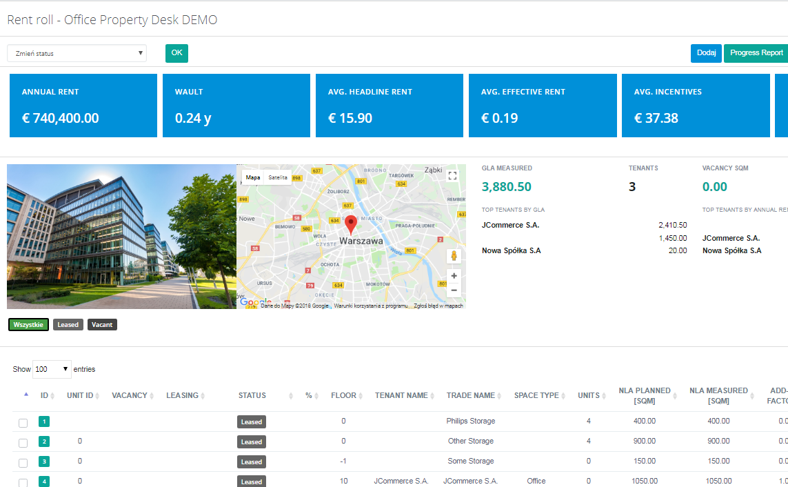 PropertyDesk Rent Roll dla Asset Managera